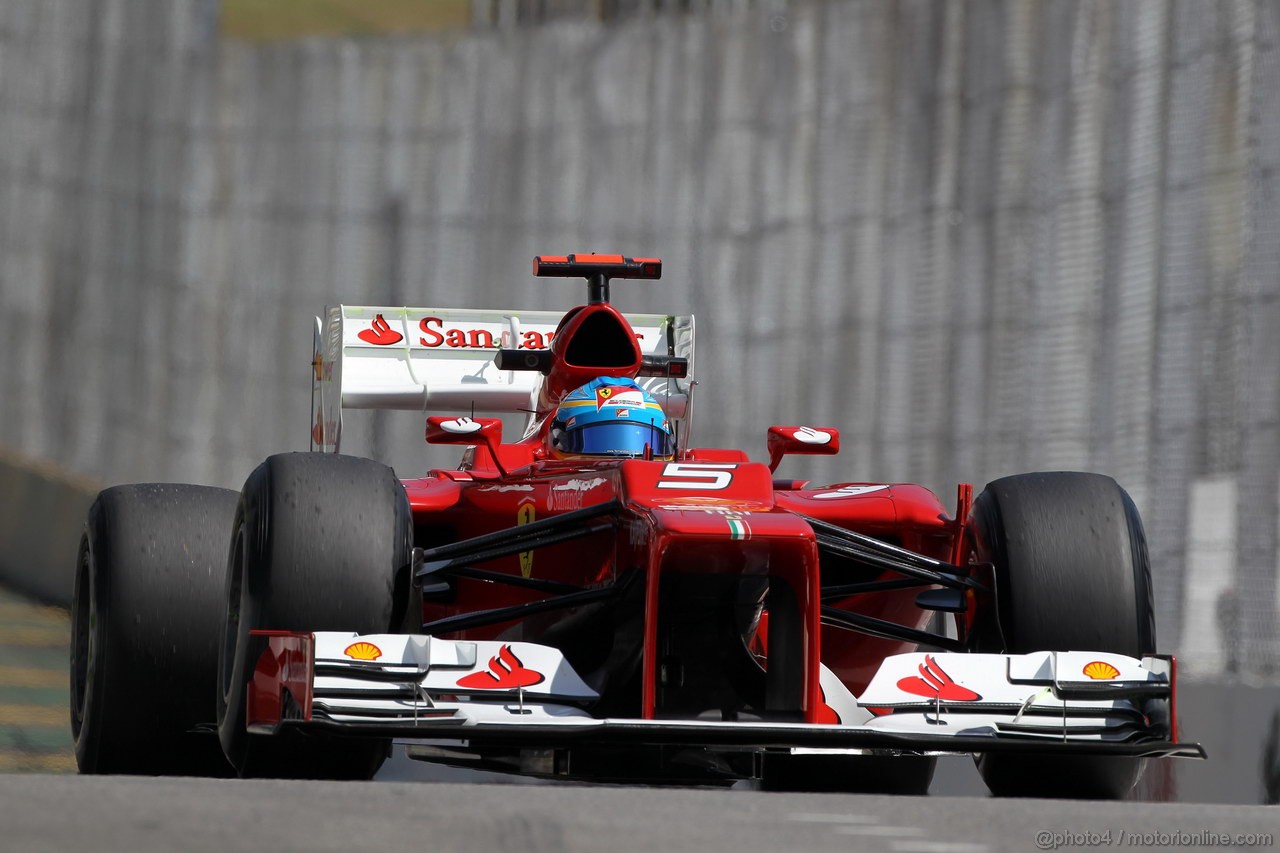 GP BRASILE, 23.11.2012- Prove Libere 1, Fernando Alonso (ESP) Ferrari F2012 