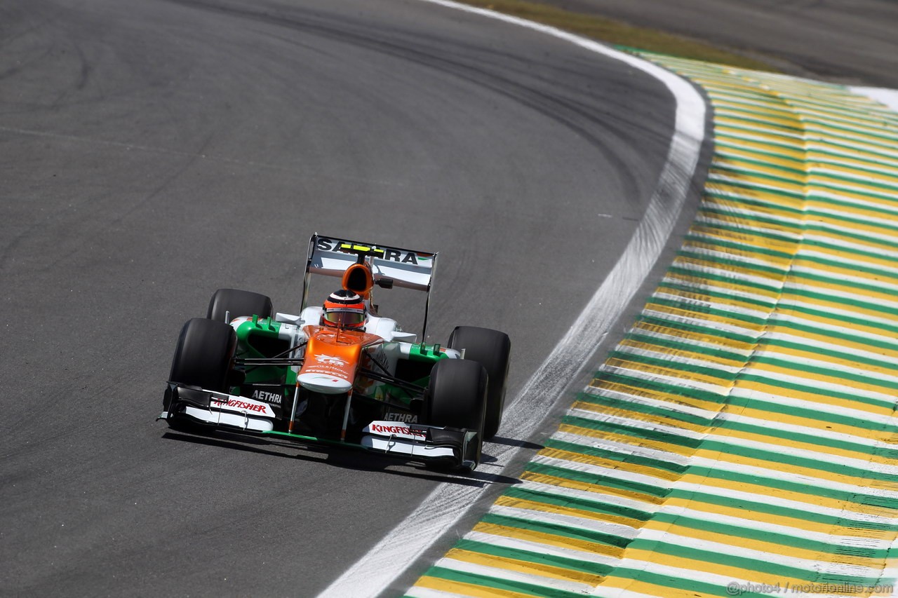 GP BRASILE, 23.11.2012- Prove Libere 1, Nico Hulkenberg (GER) Sahara Force India F1 Team VJM05 