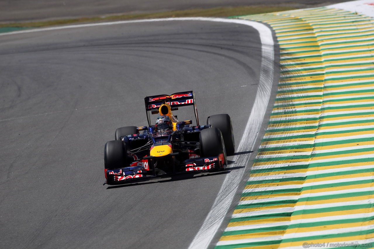 GP BRASILE, 23.11.2012- Prove Libere 1, Sebastian Vettel (GER) Red Bull Racing RB8 