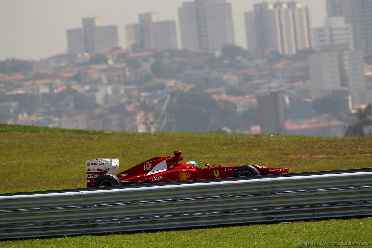 GP BRASILE, 23.11.2012- Prove Libere 1, Fernando Alonso (ESP) Ferrari F2012 
