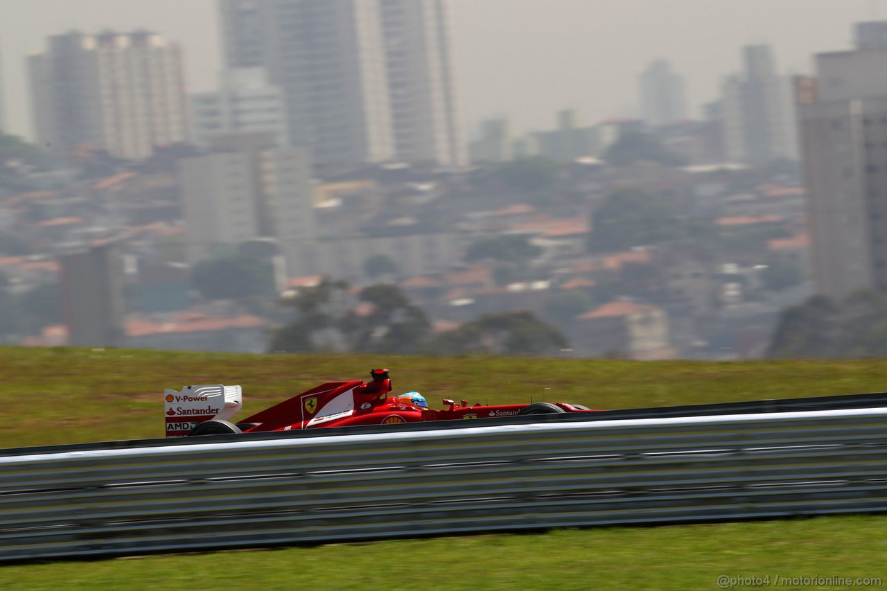 GP BRASILE, 23.11.2012- Prove Libere 1, Fernando Alonso (ESP) Ferrari F2012 