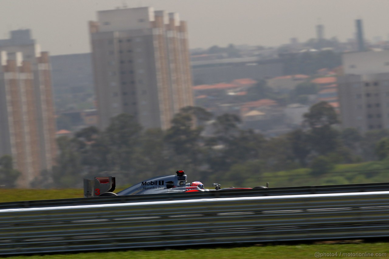 GP BRASILE, 23.11.2012- Prove Libere 1, Jenson Button (GBR) McLaren Mercedes MP4-27 