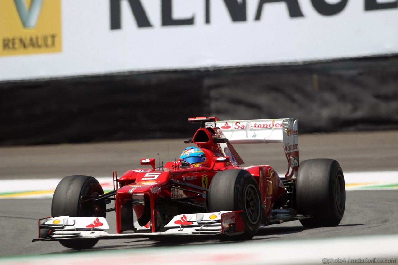 GP BRASILE, 23.11.2012- Prove Libere 1, Fernando Alonso (ESP) Ferrari F2012 