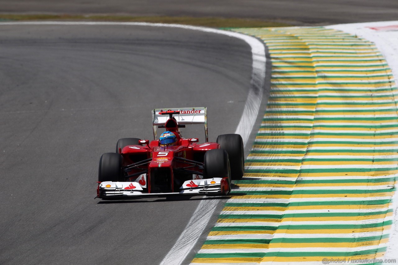 GP BRASILE, 23.11.2012- Prove Libere 1, Fernando Alonso (ESP) Ferrari F2012 