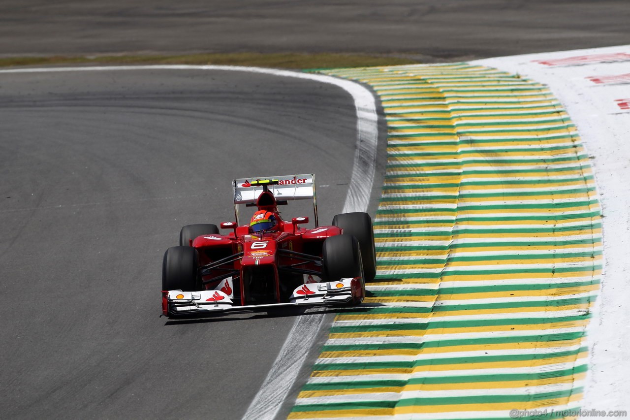 GP BRASILE, 23.11.2012- Prove Libere 1, Felipe Massa (BRA) Ferrari F2012 