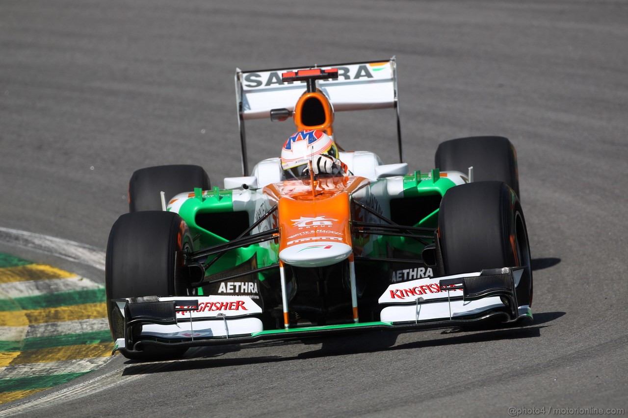 GP BRASILE, 23.11.2012- Prove Libere 1,Paul di Resta (GBR) Sahara Force India F1 Team VJM05 