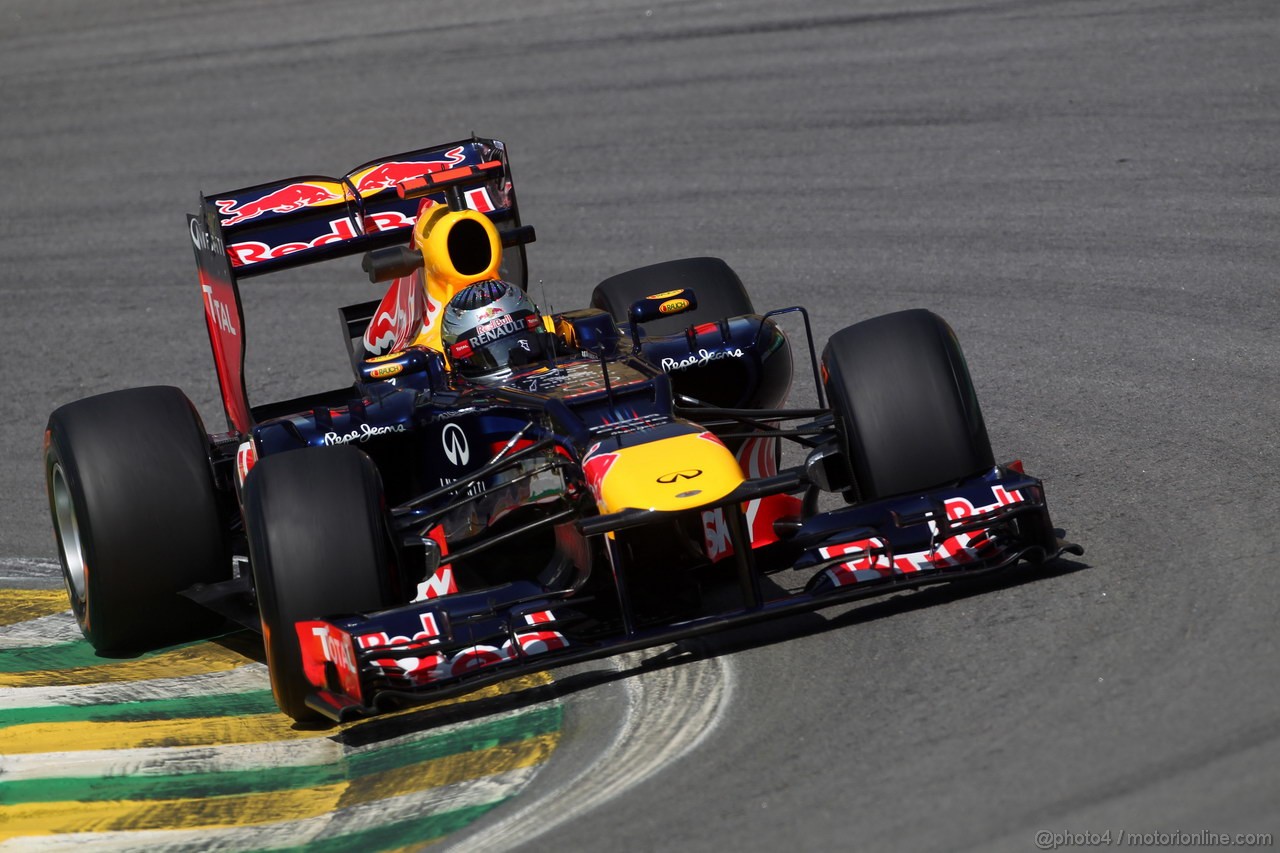 GP BRASILE, 23.11.2012- Prove Libere 1, Sebastian Vettel (GER) Red Bull Racing RB8