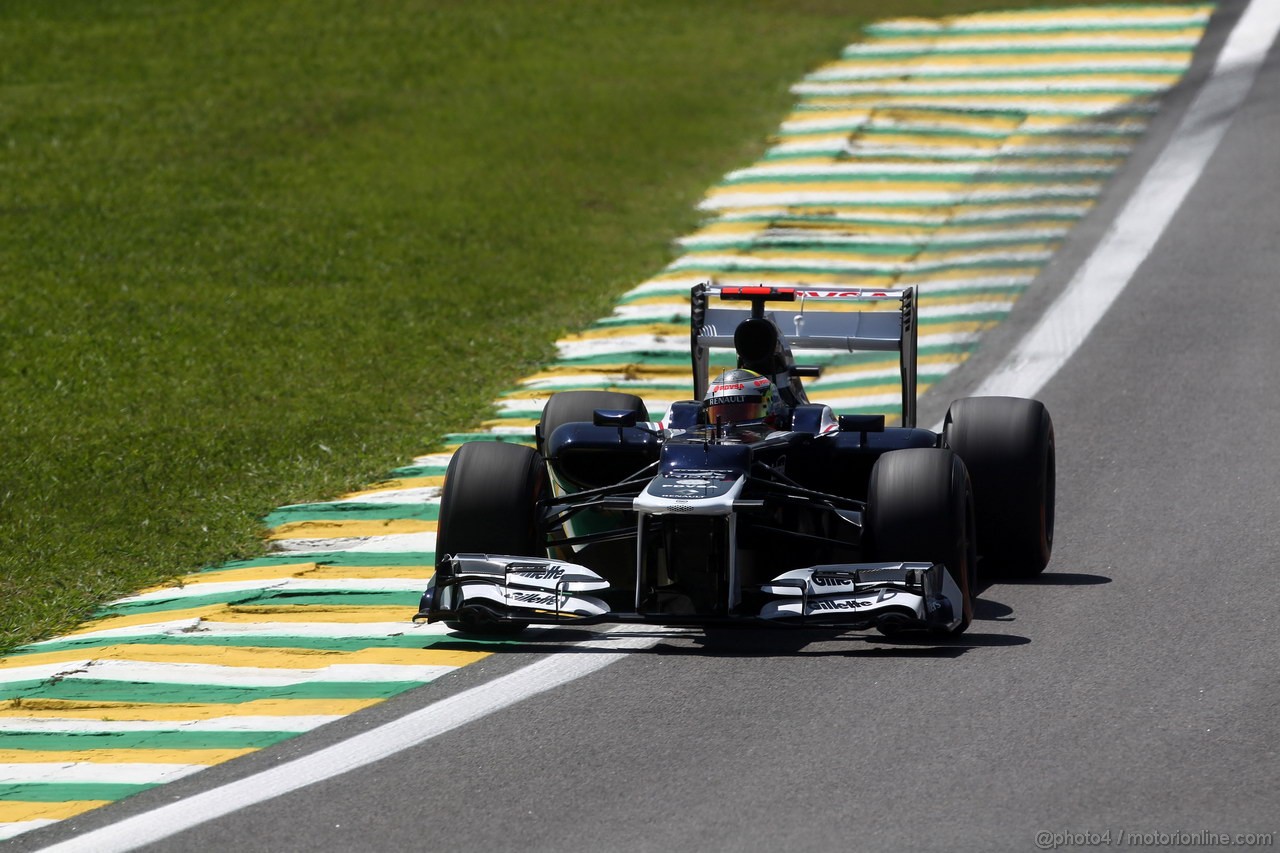 GP BRASILE, 23.11.2012- Prove Libere 1, Pastor Maldonado (VEN) Williams F1 Team FW34 