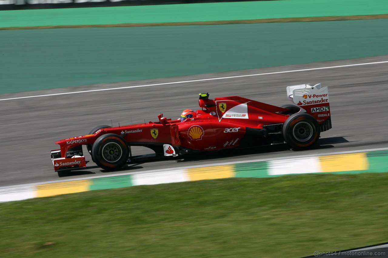 GP BRASILE, 23.11.2012- Prove Libere 1, Felipe Massa (BRA) Ferrari F2012 
