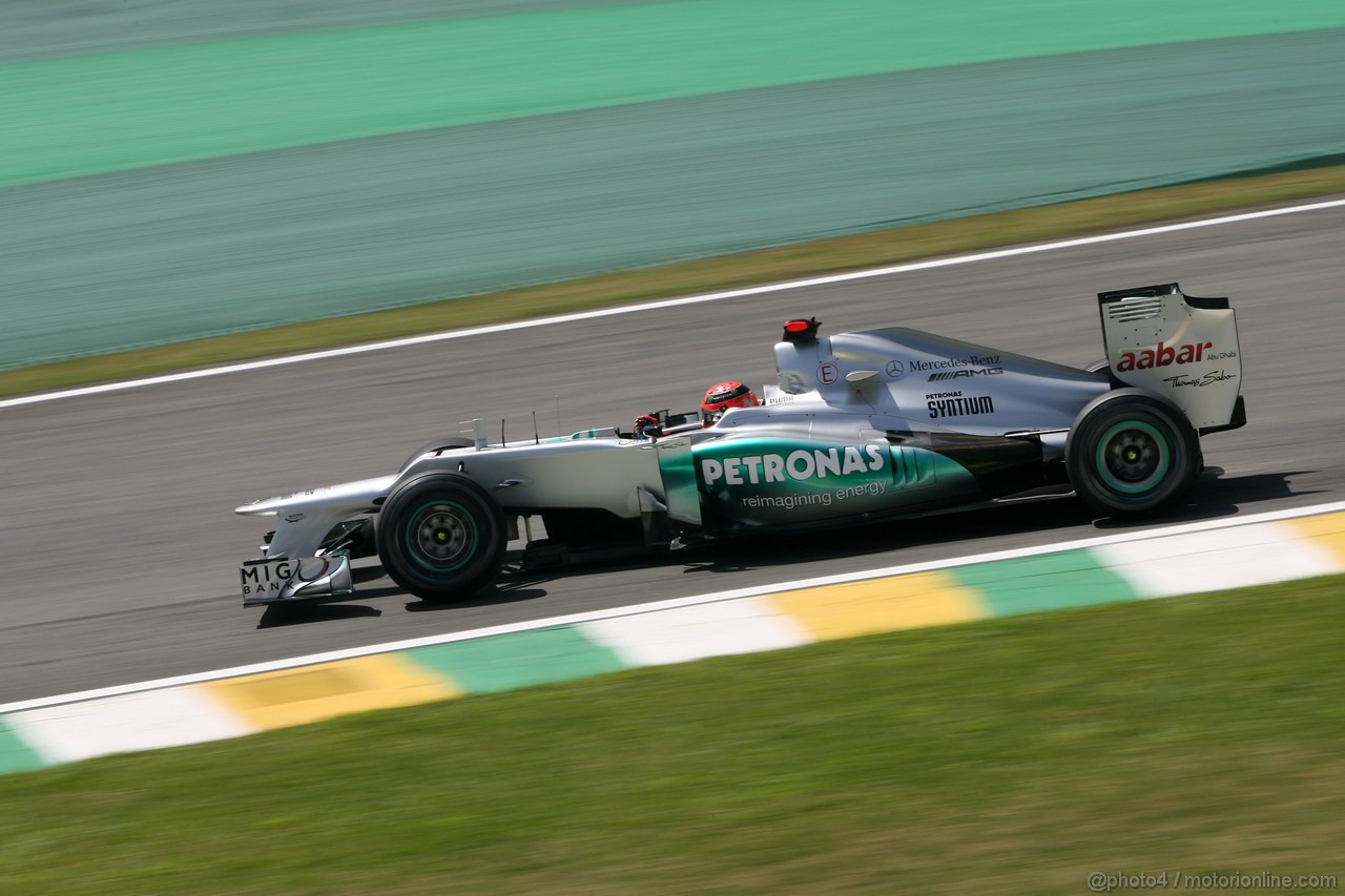 GP BRASILE, 23.11.2012- Prove Libere 1, Michael Schumacher (GER) Mercedes AMG F1 W03 