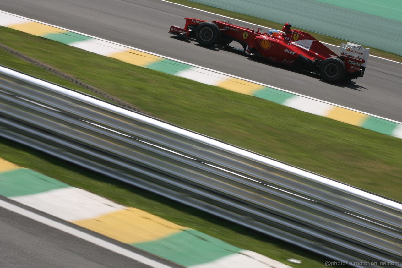 GP BRASILE, 23.11.2012- Prove Libere 1, Fernando Alonso (ESP) Ferrari F2012 