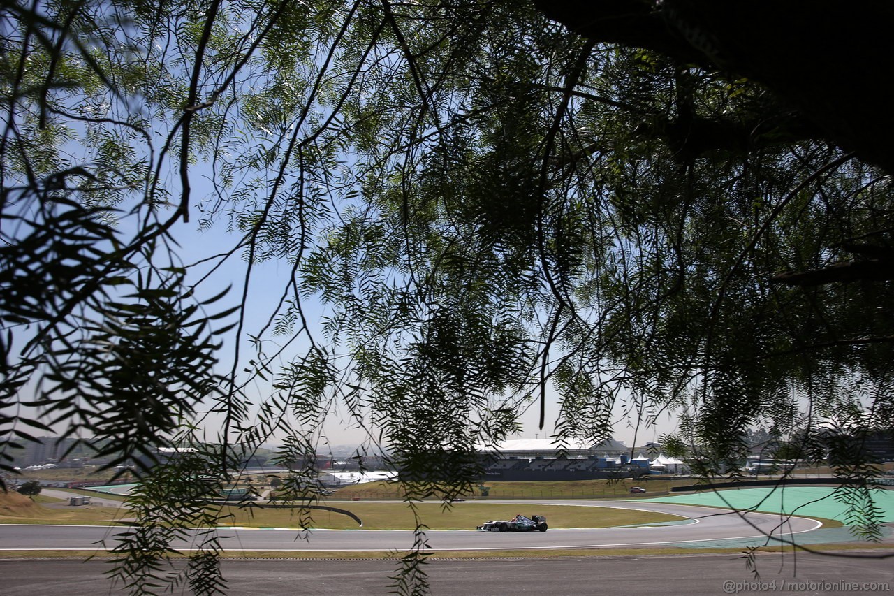 GP BRASILE, 23.11.2012- Prove Libere 1, Michael Schumacher (GER) Mercedes AMG F1 W03 