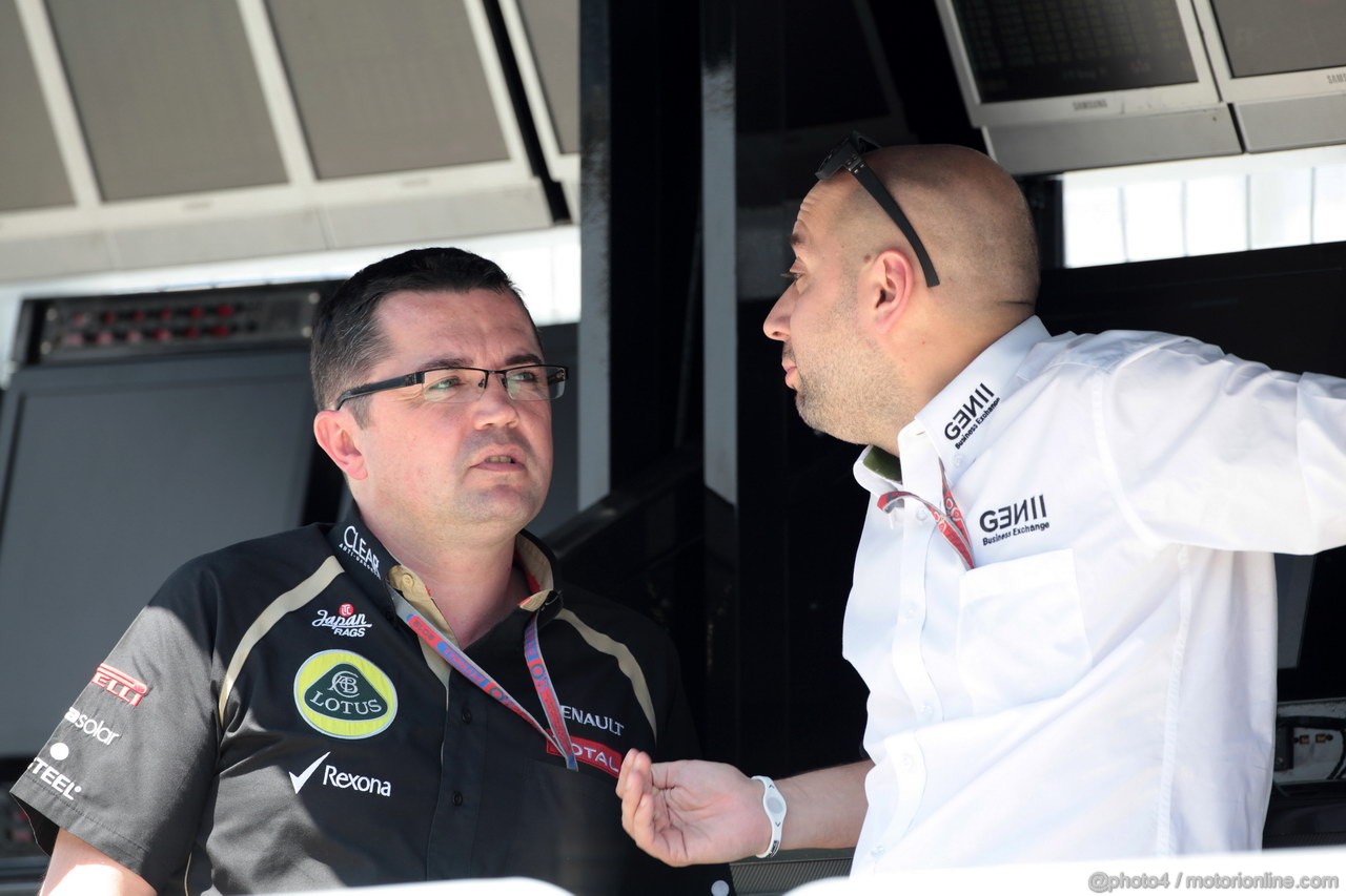 GP BRASILE, 23.11.2012- Prove Libere 1, Eric Boullier (FRA), Team Manager, Lotus F1 Team 