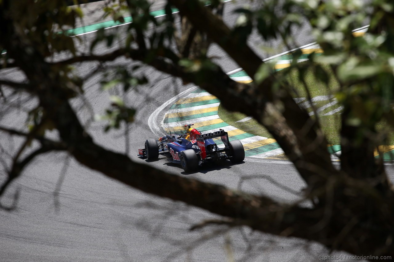GP BRASILE, 23.11.2012- Prove Libere 1, Sebastian Vettel (GER) Red Bull Racing RB8 