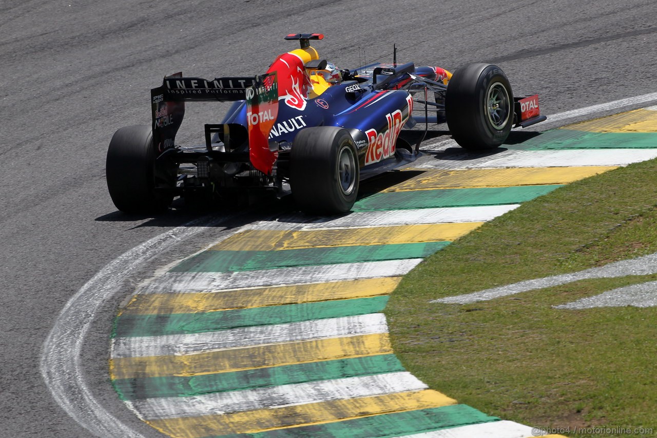 GP BRASILE, 23.11.2012- Prove Libere 1, Sebastian Vettel (GER) Red Bull Racing RB8 