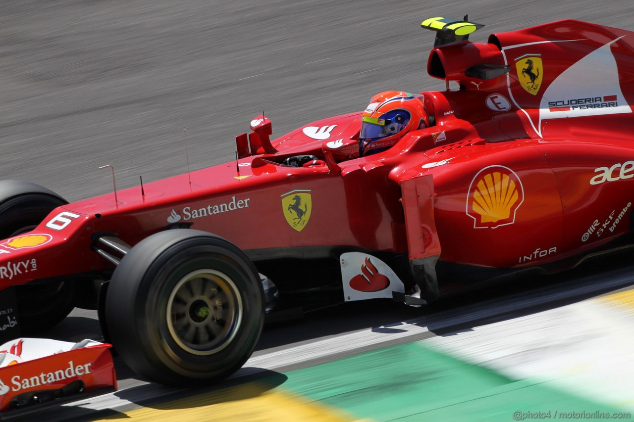 GP BRASILE, 23.11.2012- Prove Libere 1, Felipe Massa (BRA) Ferrari F2012 
