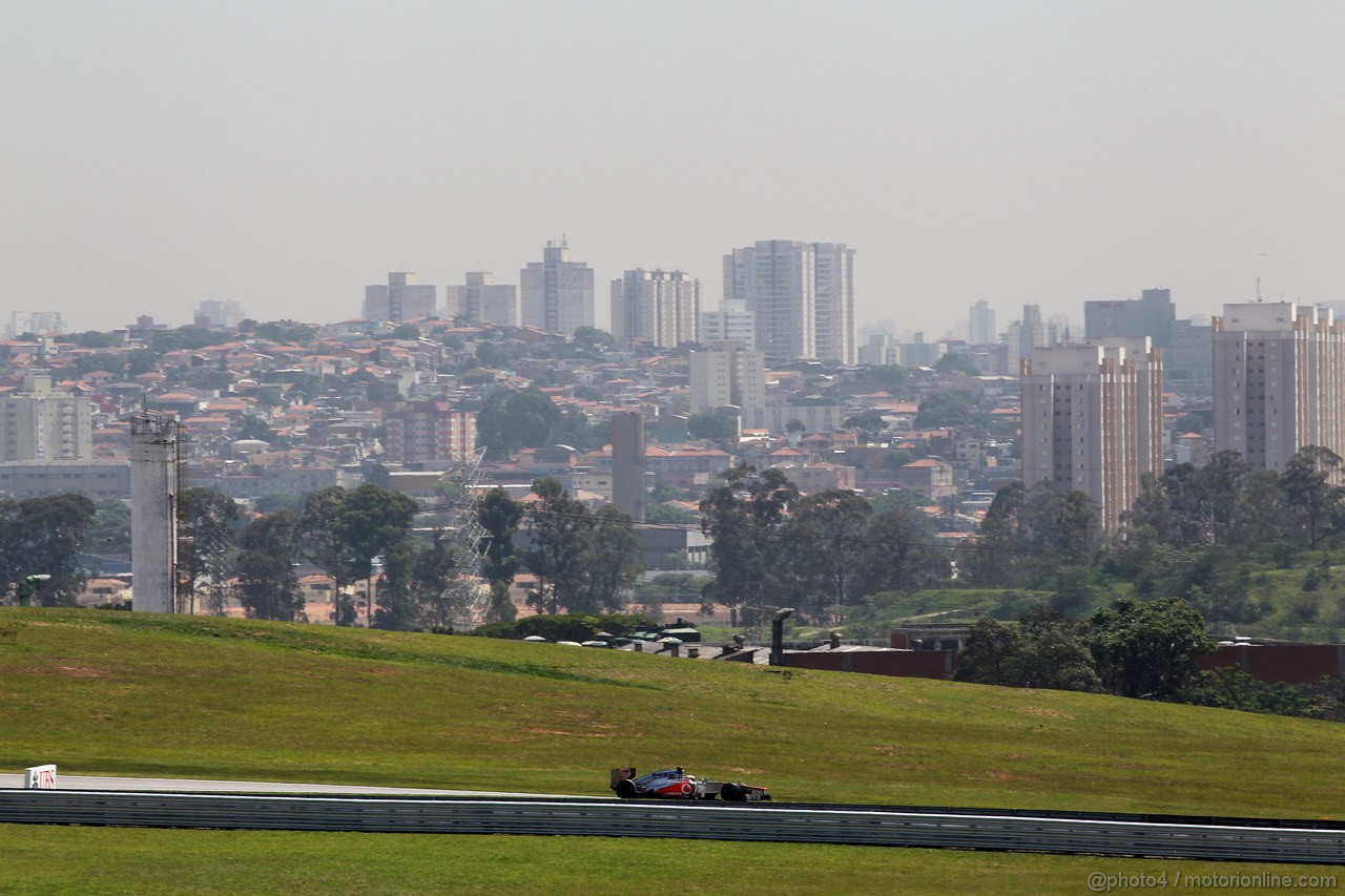 GP BRASILE, 23.11.2012- Prove Libere 1, Jenson Button (GBR) McLaren Mercedes MP4-27 