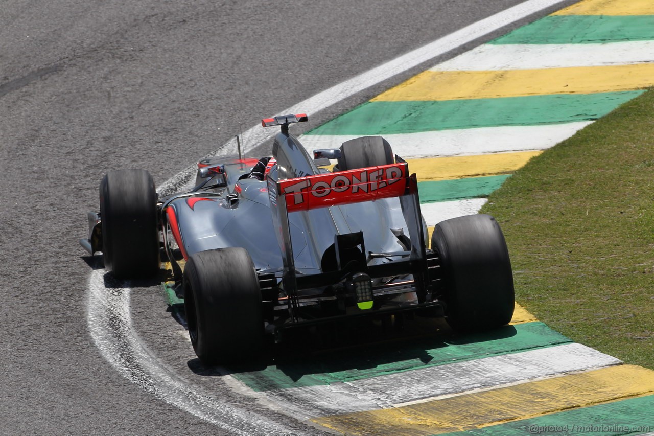 GP BRASILE, 23.11.2012- Prove Libere 1, Jenson Button (GBR) McLaren Mercedes MP4-27 