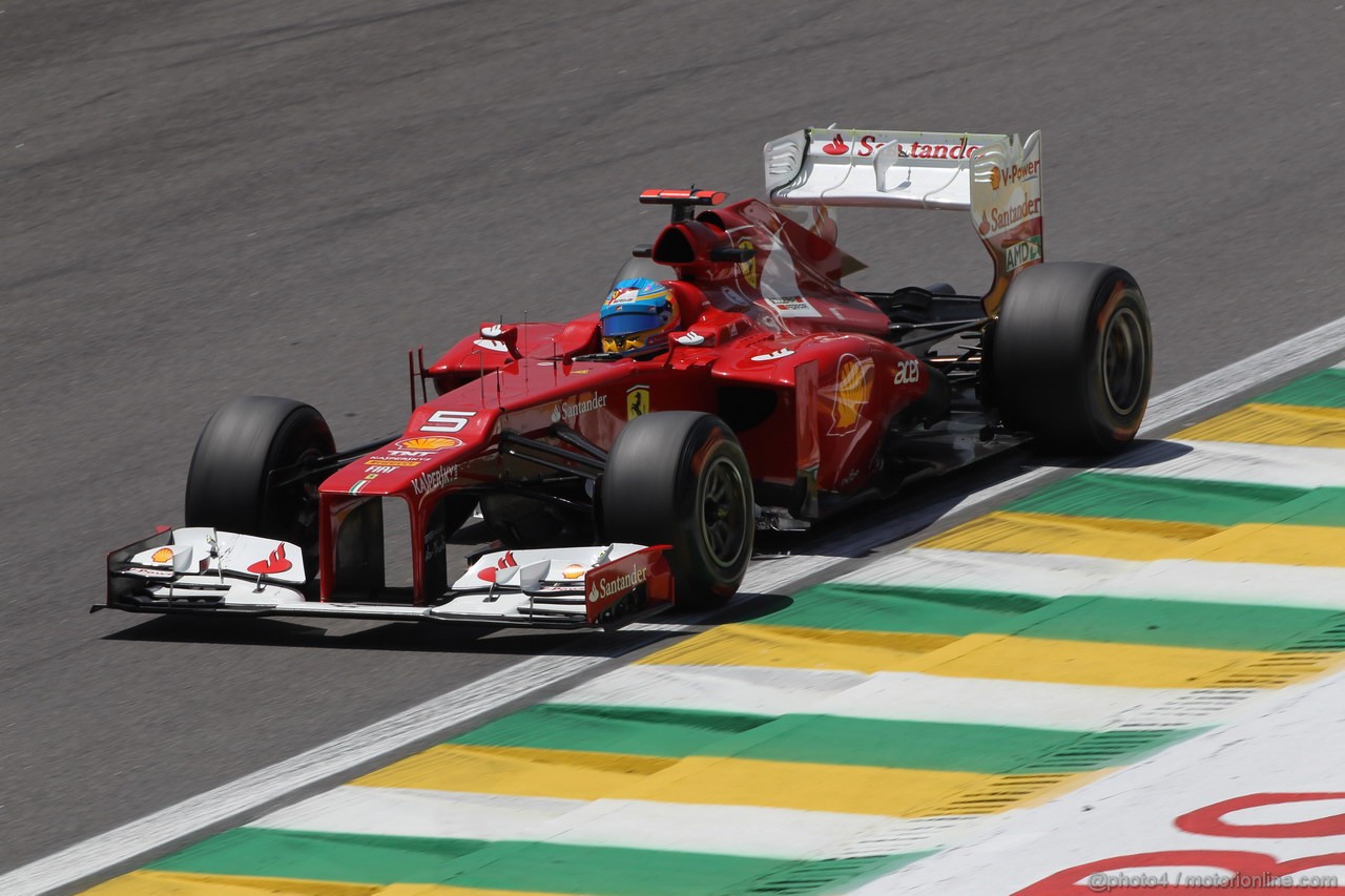GP BRASILE, 23.11.2012- Prove Libere 1, Fernando Alonso (ESP) Ferrari F2012 