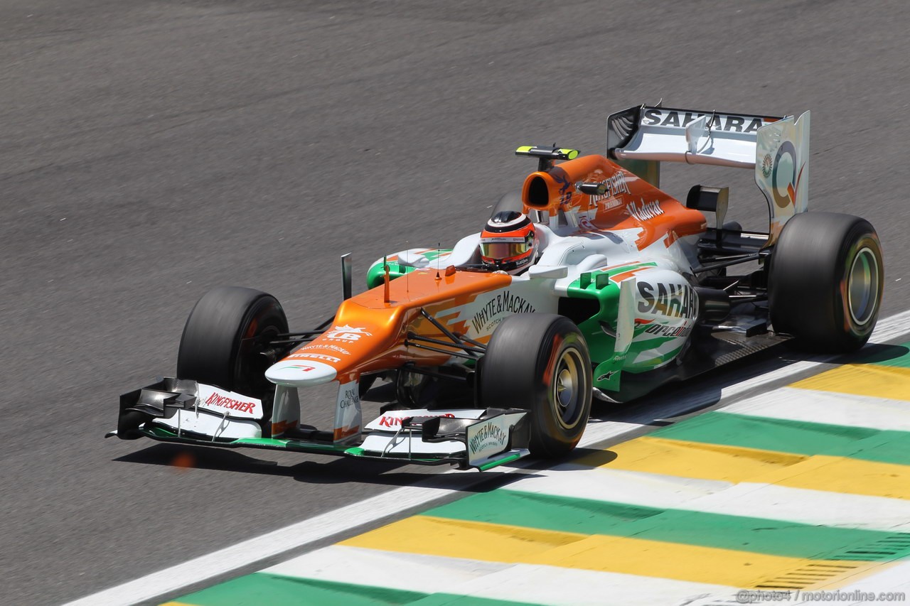 GP BRASILE, 23.11.2012- Prove Libere 1, Nico Hulkenberg (GER) Sahara Force India F1 Team VJM05 