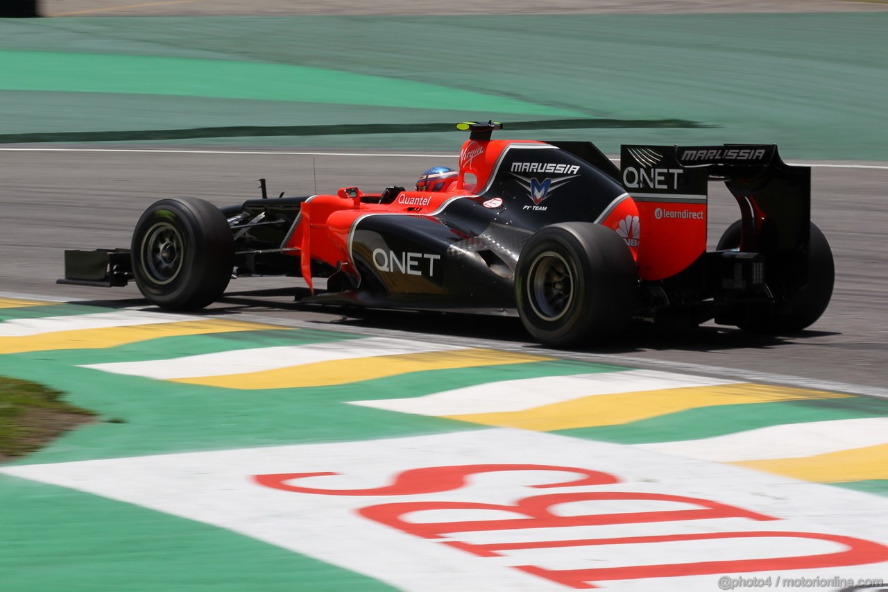 GP BRASILE, 23.11.2012- Prove Libere 1, Charles Pic (FRA) Marussia F1 Team MR01 