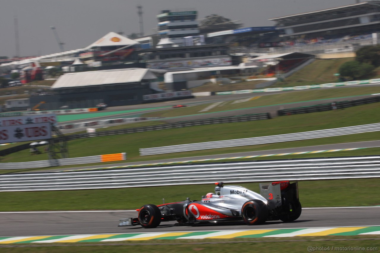 GP BRASILE, 23.11.2012- Prove Libere 1, Jenson Button (GBR) McLaren Mercedes MP4-27 