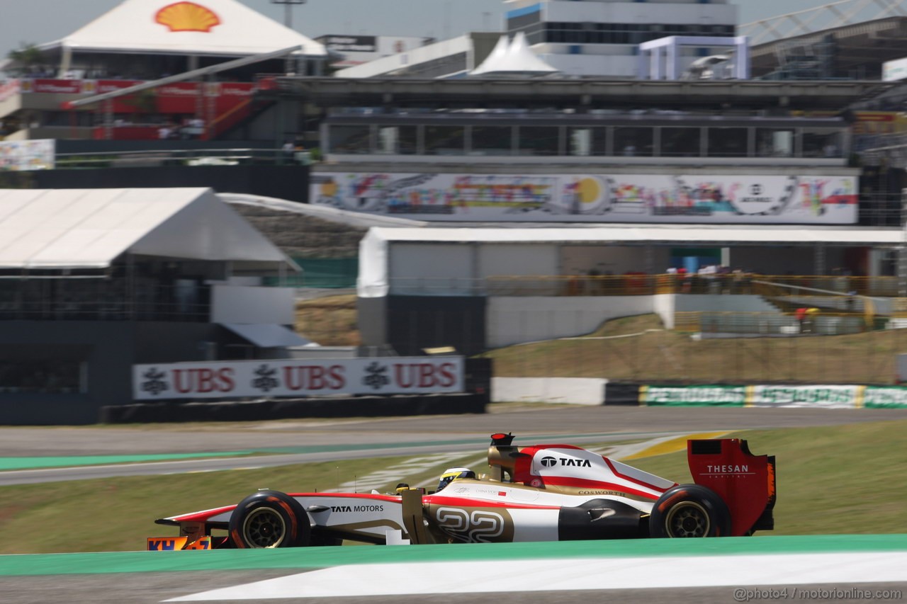 GP BRASILE, 23.11.2012- Prove Libere 1, Pedro de la Rosa (ESP) HRT Formula 1 Team F112 
