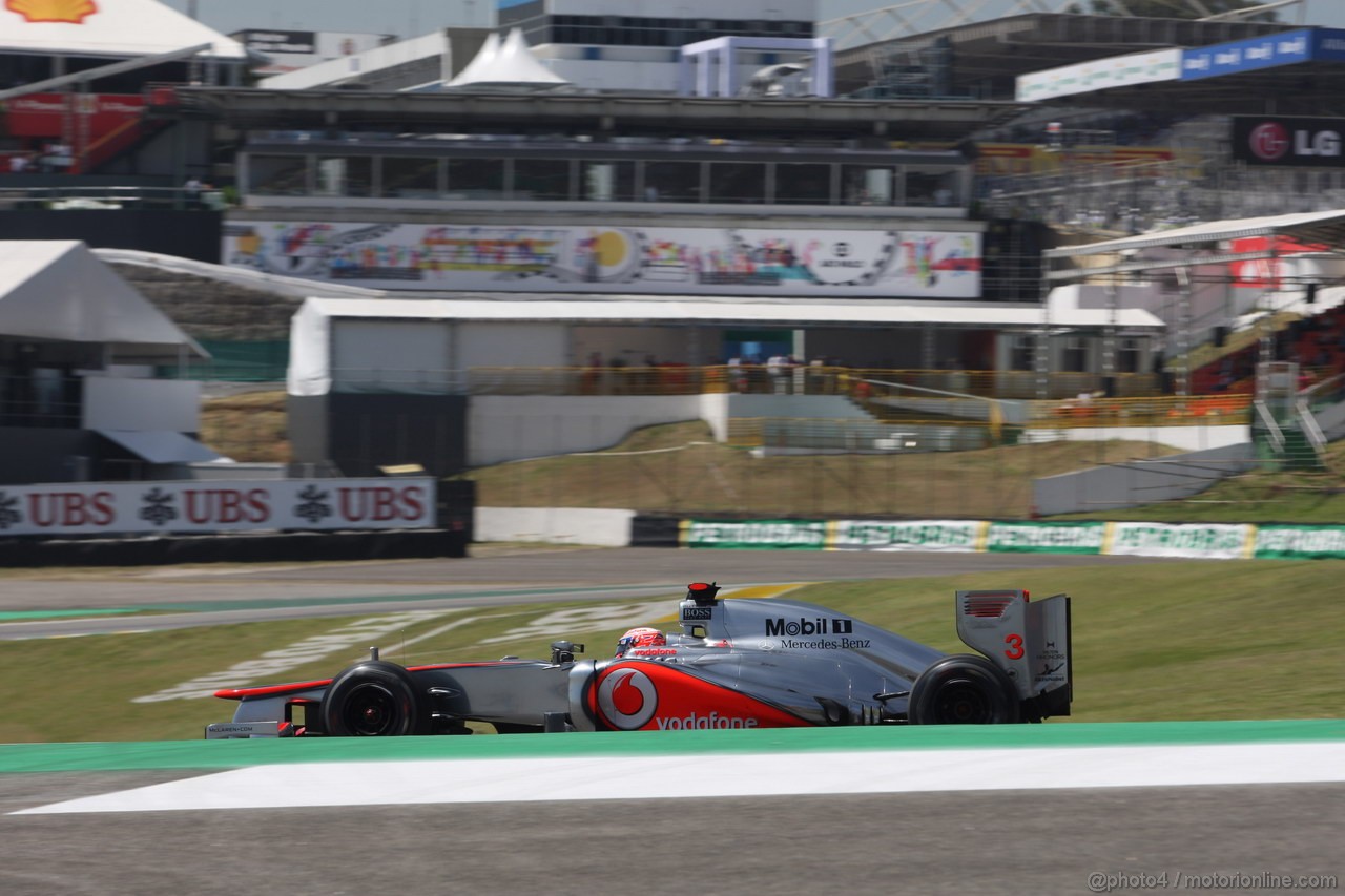GP BRASILE, 23.11.2012- Prove Libere 1, Jenson Button (GBR) McLaren Mercedes MP4-27 