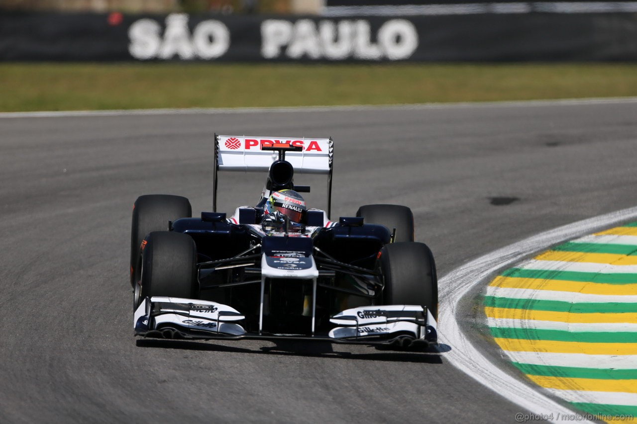 GP BRASILE, 23.11.2012- Prove Libere 1, Pastor Maldonado (VEN) Williams F1 Team FW34 