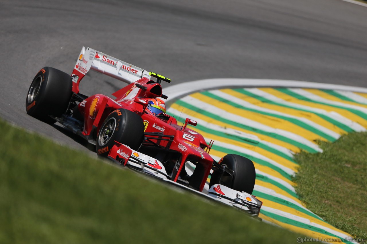 GP BRASILE, 23.11.2012- Prove Libere 1, Felipe Massa (BRA) Ferrari F2012 