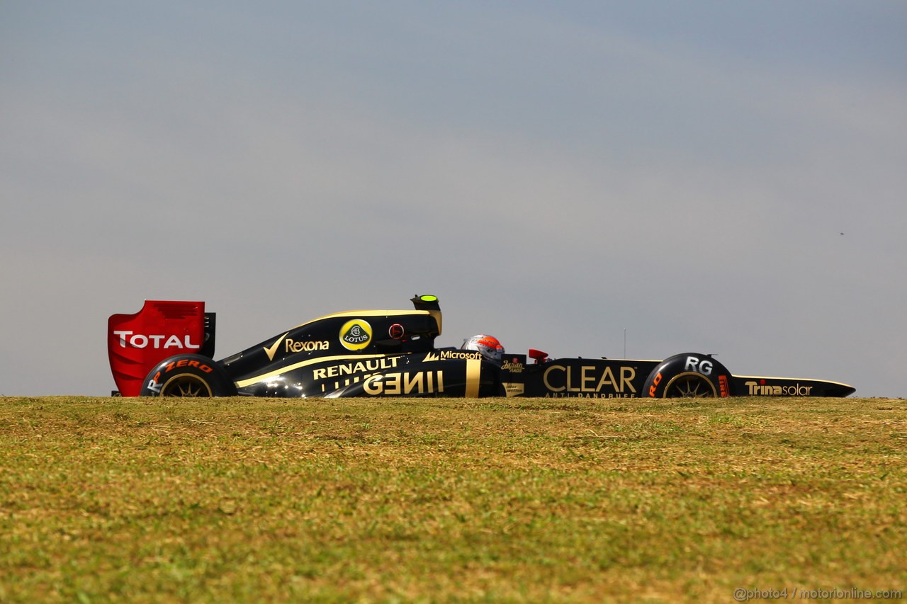 GP BRASILE, 23.11.2012- Prove Libere 1, Romain Grosjean (FRA) Lotus F1 Team E20