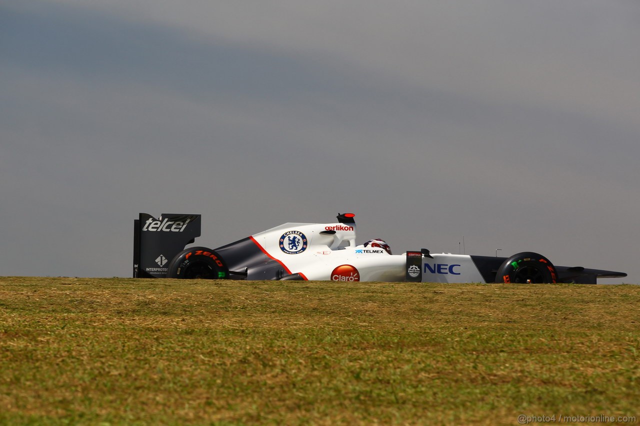 GP BRASILE, 23.11.2012- Prove Libere 1,Kamui Kobayashi (JAP) Sauber F1 Team C31 