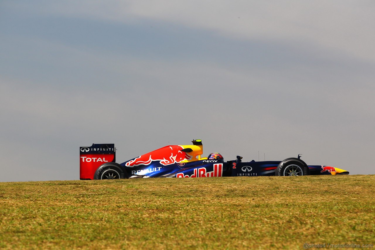 GP BRASILE, 23.11.2012- Prove Libere 1, Mark Webber (AUS) Red Bull Racing RB8 