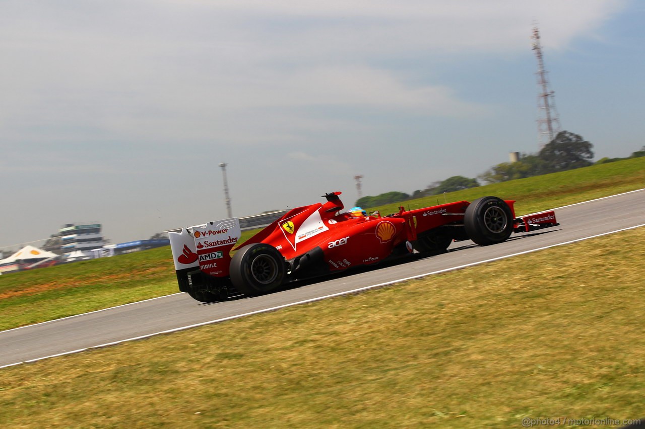 GP BRASILE, 23.11.2012- Prove Libere 1, Fernando Alonso (ESP) Ferrari F2012 