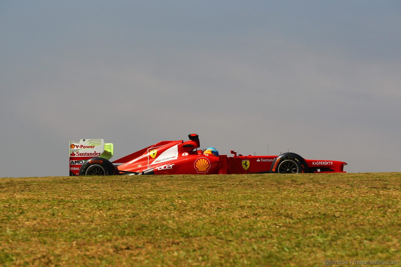 GP BRASILE, 23.11.2012- Prove Libere 1, Fernando Alonso (ESP) Ferrari F2012 