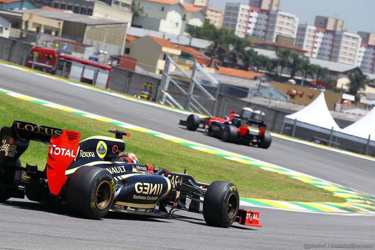 GP BRASILE, 23.11.2012- Prove Libere 1, Kimi Raikkonen (FIN) Lotus F1 Team E20 