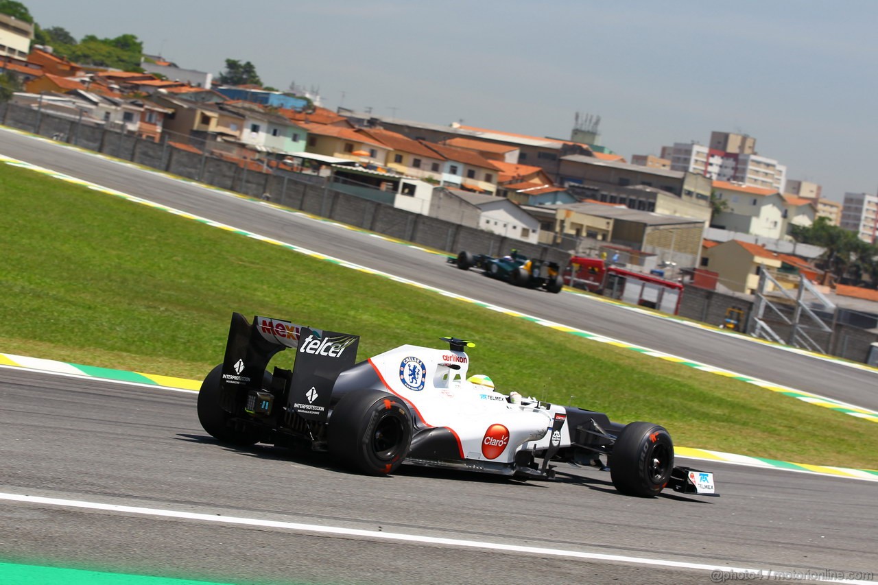 GP BRASILE, 23.11.2012- Prove Libere 1, Sergio Prez (MEX) Sauber F1 Team C31 