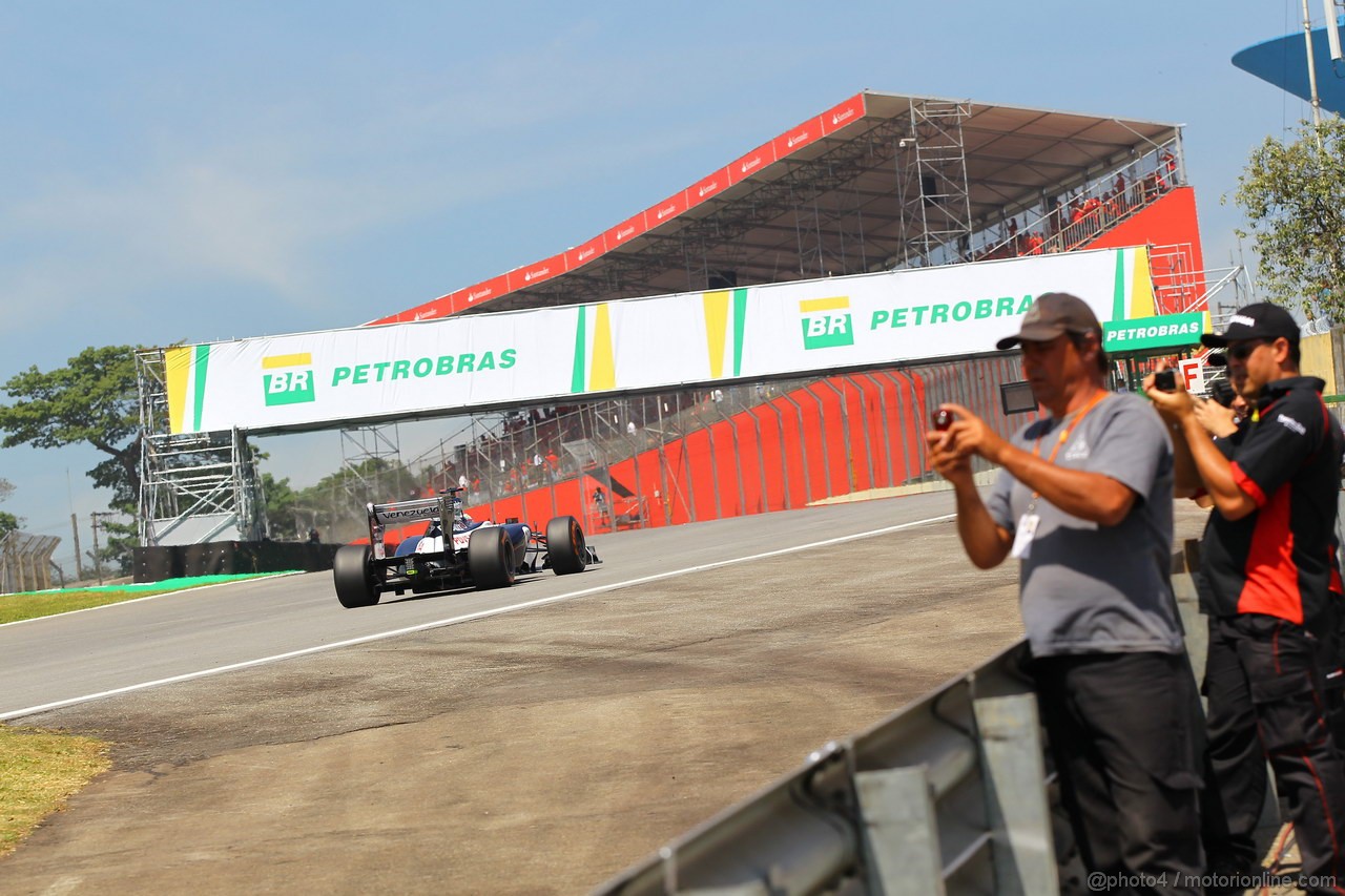 GP BRASILE, 23.11.2012- Prove Libere 1, Pastor Maldonado (VEN) Williams F1 Team FW34 