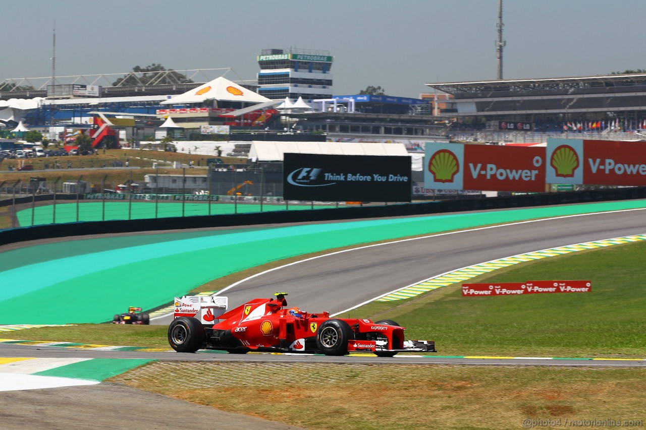 GP BRASILE, 23.11.2012- Prove Libere 1, Felipe Massa (BRA) Ferrari F2012 
