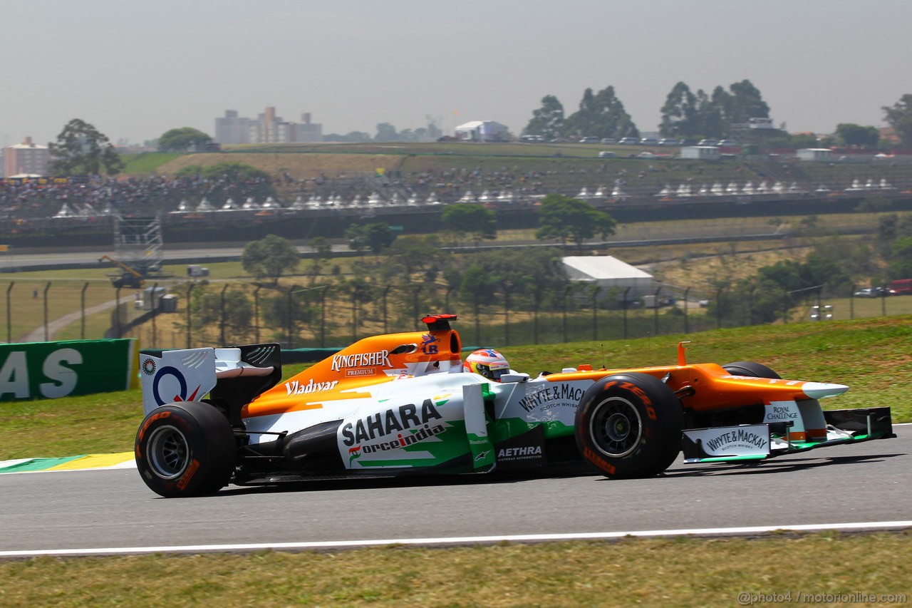 GP BRASILE, 23.11.2012- Prove Libere 1, Paul di Resta (GBR) Sahara Force India F1 Team VJM05 