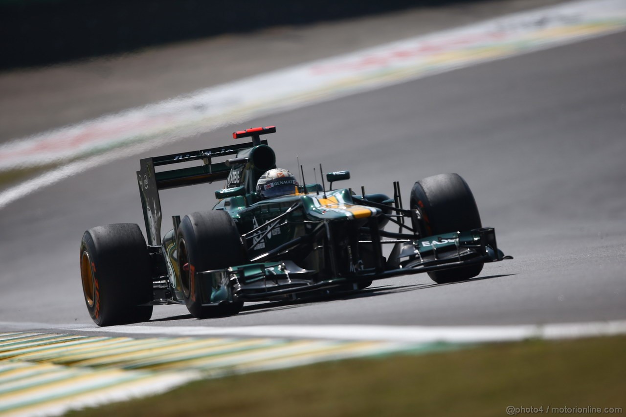 GP BRASILE, 23.11.2012- Prove Libere 1, Giedo Van der Garde (NED), Test driver, Caterham F1 Team CT01  