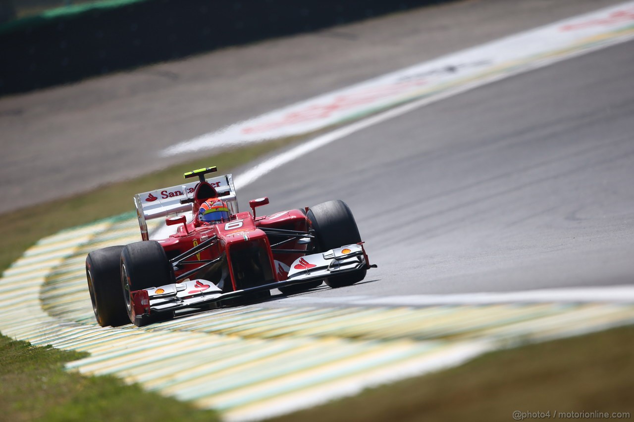 GP BRASILE, 23.11.2012- Prove Libere 1, Felipe Massa (BRA) Ferrari F2012 