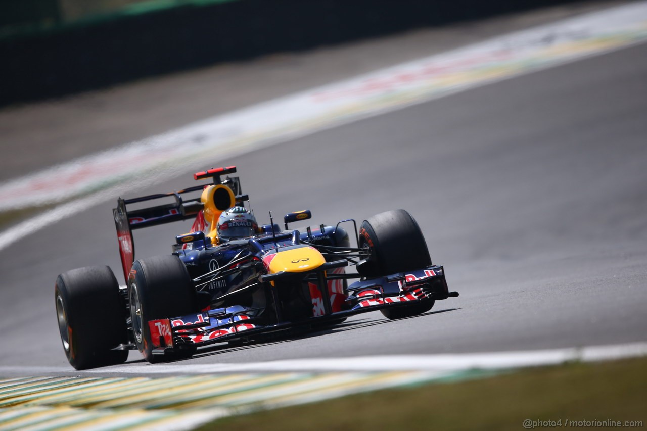 GP BRASILE, 23.11.2012- Prove Libere 1, Sebastian Vettel (GER) Red Bull Racing RB8 