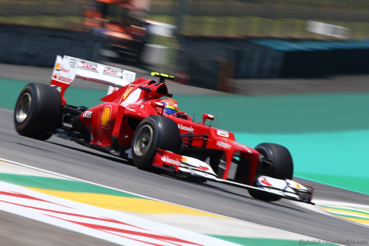 GP BRASILE, 23.11.2012- Prove Libere 1, Felipe Massa (BRA) Ferrari F2012 