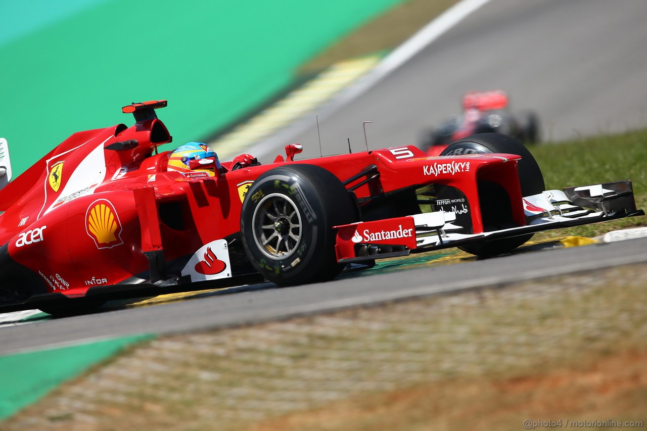 GP BRASILE, 23.11.2012- Prove Libere 1, Fernando Alonso (ESP) Ferrari F2012 