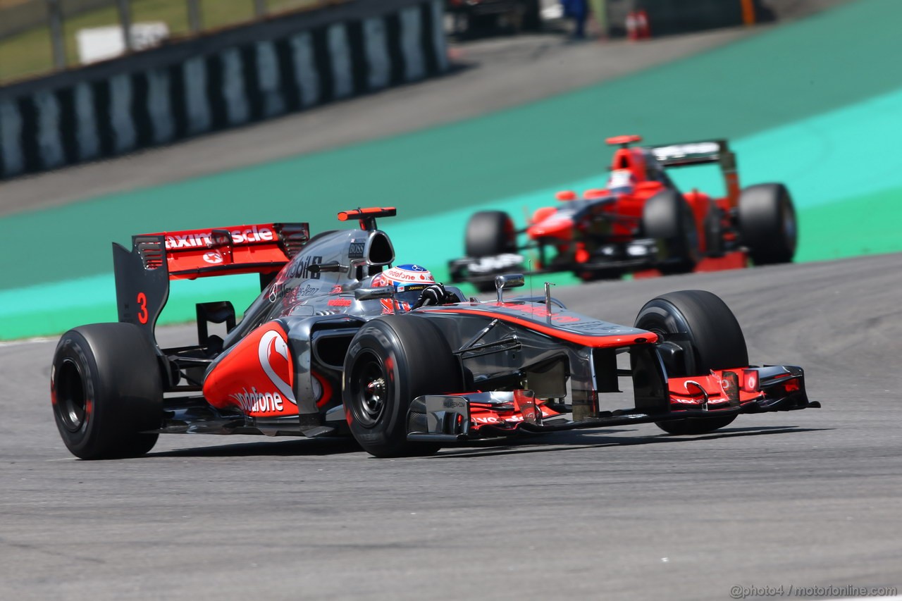 GP BRASILE, 23.11.2012- Prove Libere 1, Jenson Button (GBR) McLaren Mercedes MP4-27 