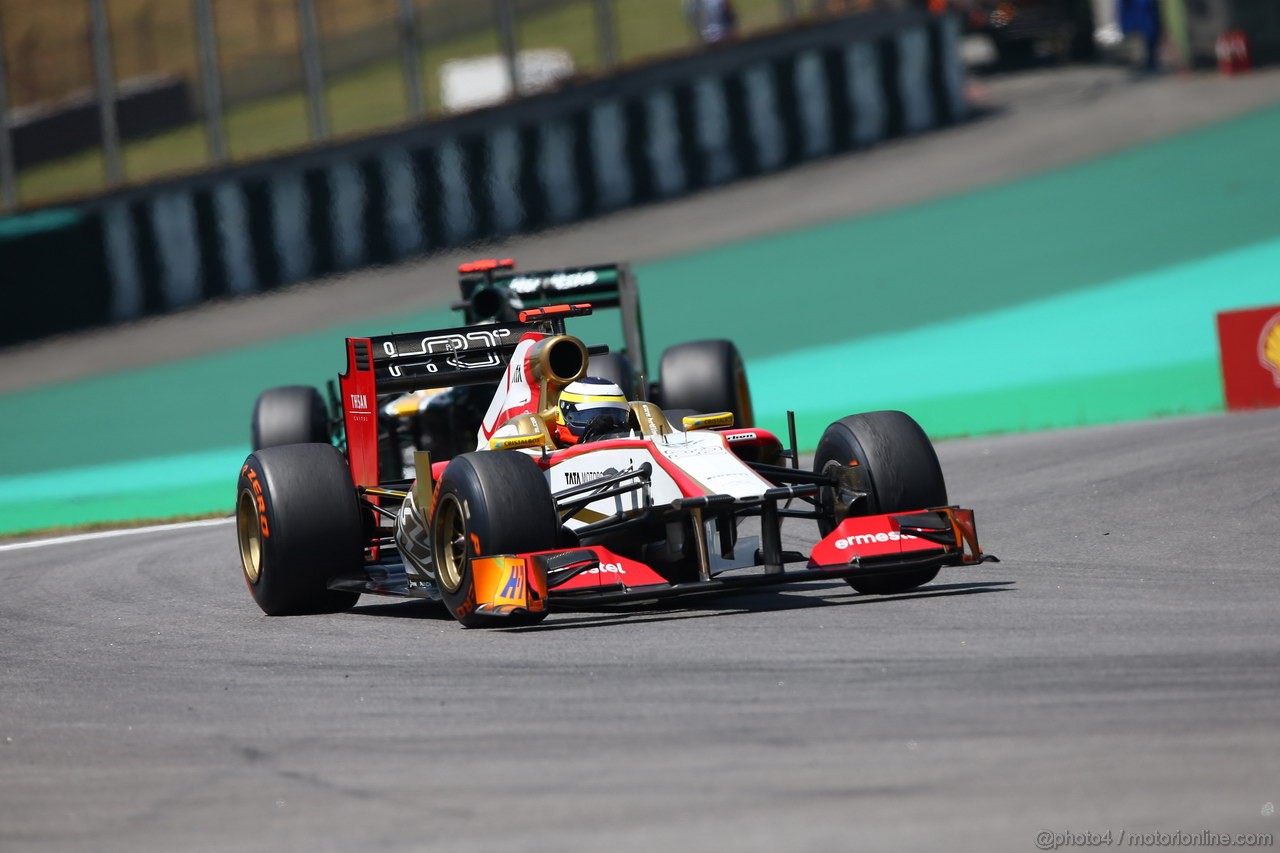 GP BRASILE, 23.11.2012- Prove Libere 1, Pedro de la Rosa (ESP) HRT Formula 1 Team F112 