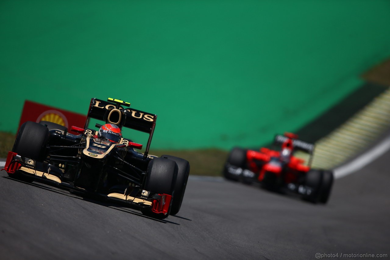 GP BRASILE, 23.11.2012- Prove Libere 1, Romain Grosjean (FRA) Lotus F1 Team E20