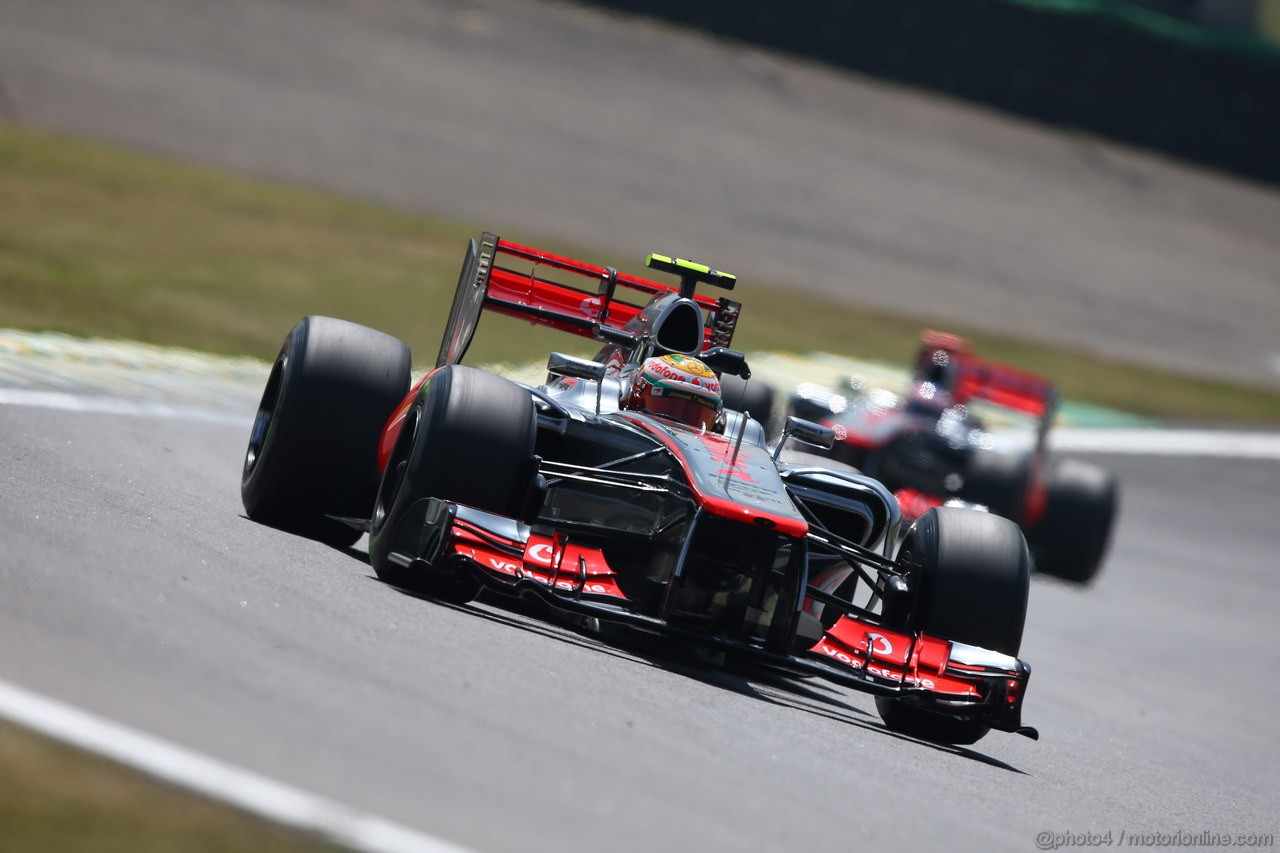 GP BRASILE, 23.11.2012- Prove Libere 1, Lewis Hamilton (GBR) McLaren Mercedes MP4-27 