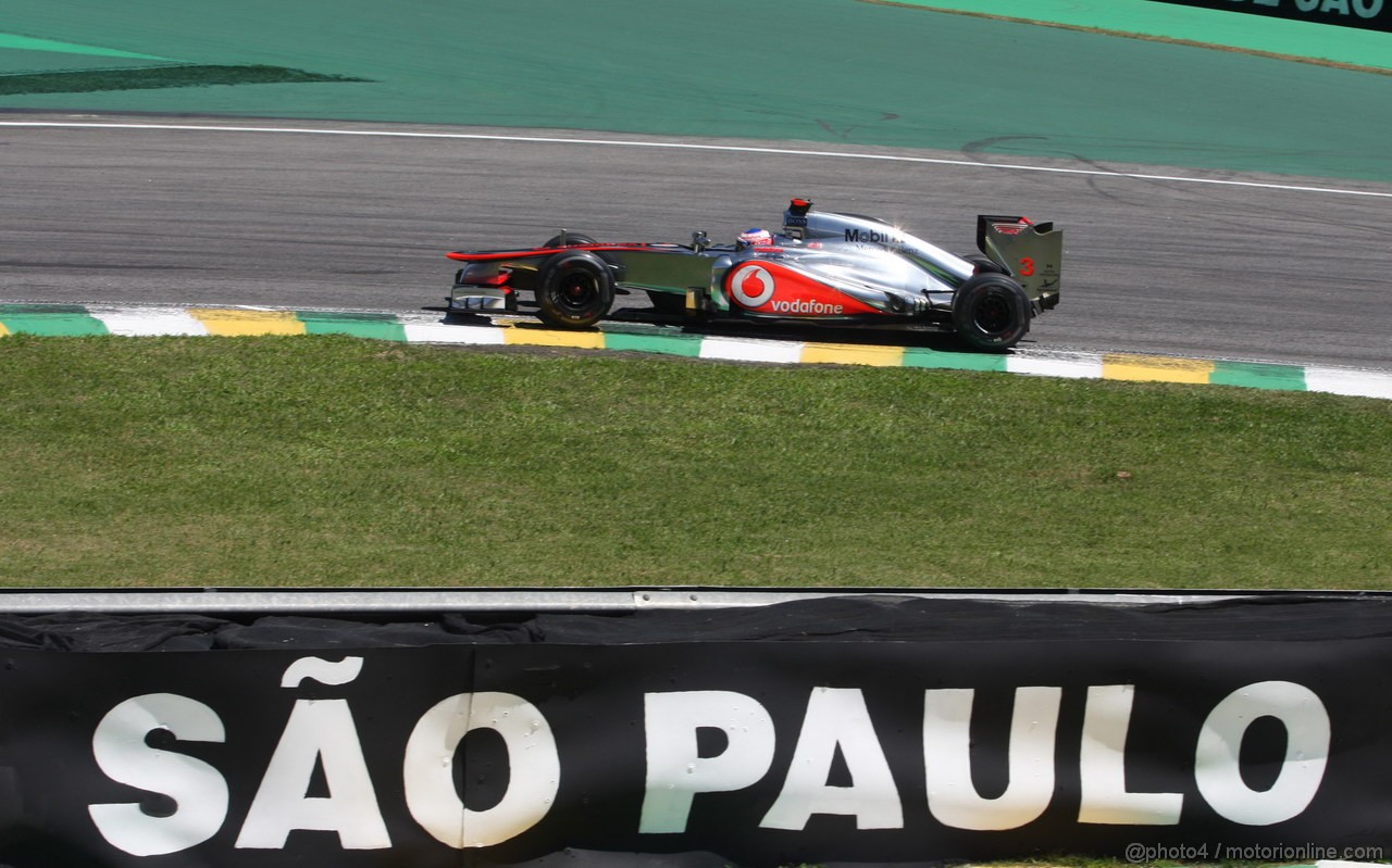 GP BRASILE, 23.11.2012- Prove Libere 2, Jenson Button (GBR) McLaren Mercedes MP4-27 